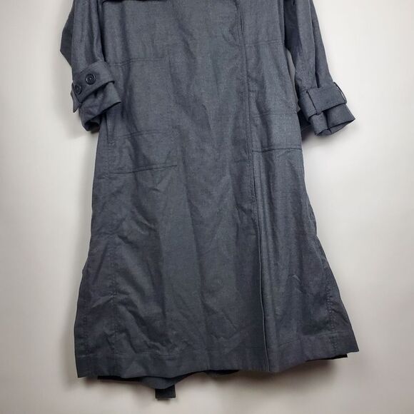 3.1 Phillip Lim Dolman Sleeve Wool Flannel Trench Melange Grey Coat Jacket NWT - Picture 2 of 7